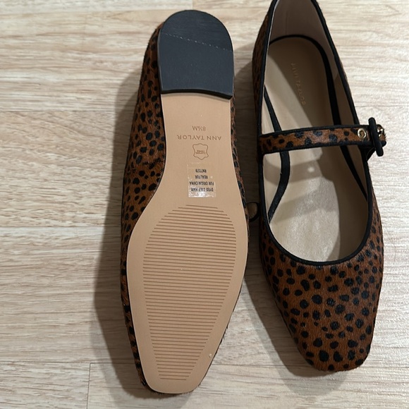 Rare Ann Taylor Leopard Mary Jane Flats 8.5 - Picture 15 of 15